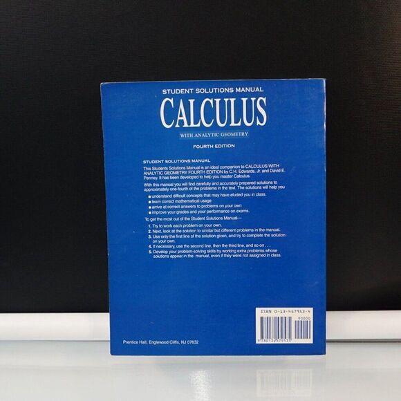 Calculus And Analytic Geometry Student Solution Manual 4th Ed 1994 PB - Picture 2 of 10